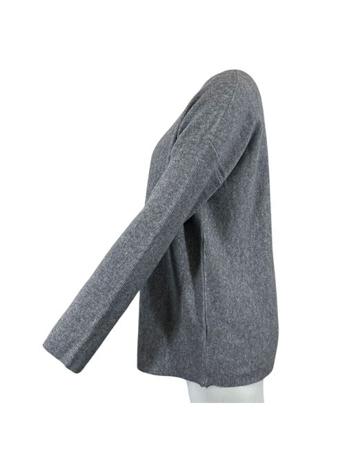 WOMEN'S GRAY BOAT NECK SWEAT ESSENTIEL STUDIO | LMD033GRIGIO